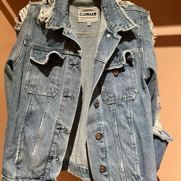 Carmar Ripped Denim Jacket - Picture 1 of 3